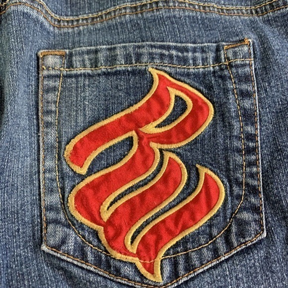 RocaWear Vintage Capri Denim Stretch Jeans 3 Y2K 90’s‎ Stretch Hip Hop Trendy - Picture 4 of 9